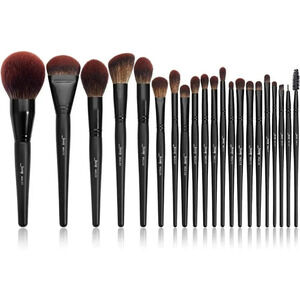 Jessup  Makeup Brushes Set Premium Synthetic Spoolie Brush Set Black 21pcs T271